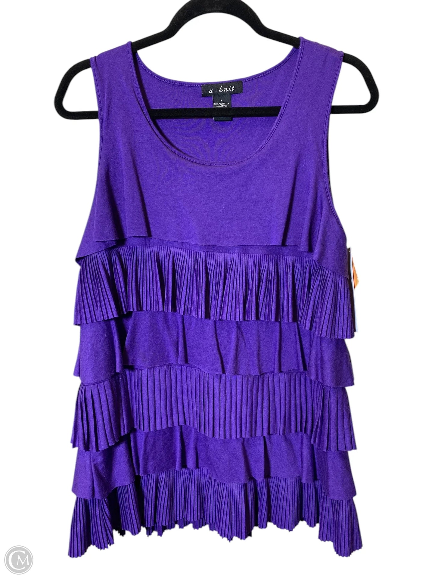 Top Sleeveless By Cmc In Purple, Size: L