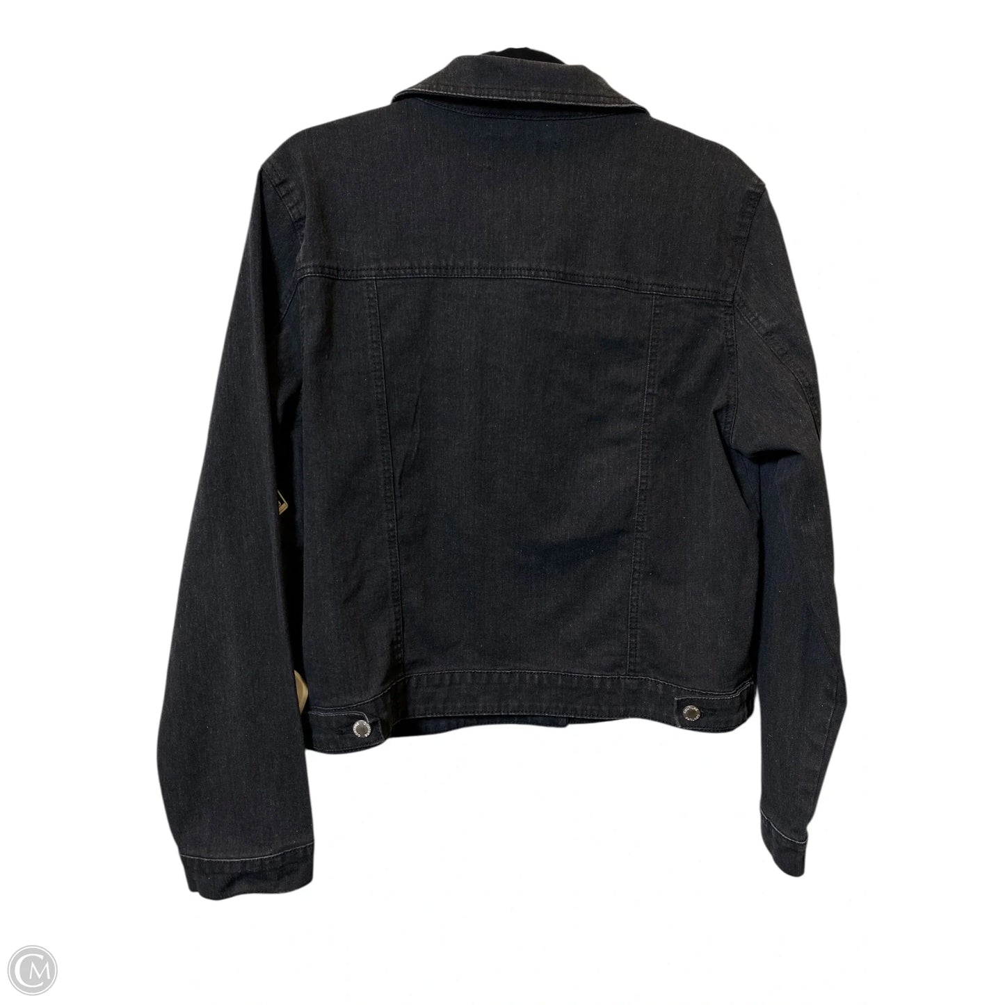 Jacket Denim By Clothes Mentor In Black, Size: 1Xl