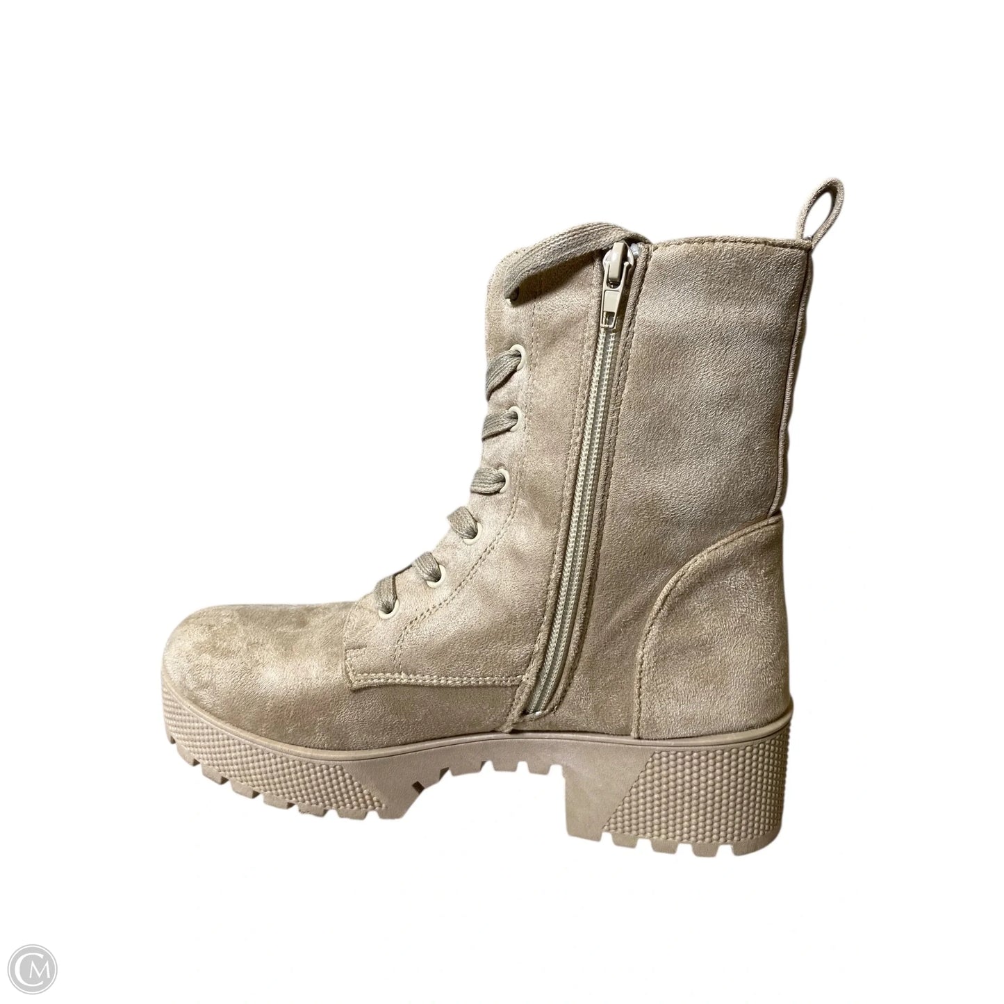 Boots Mid-calf Heels By Chinese Laundry In Beige, Size: 9