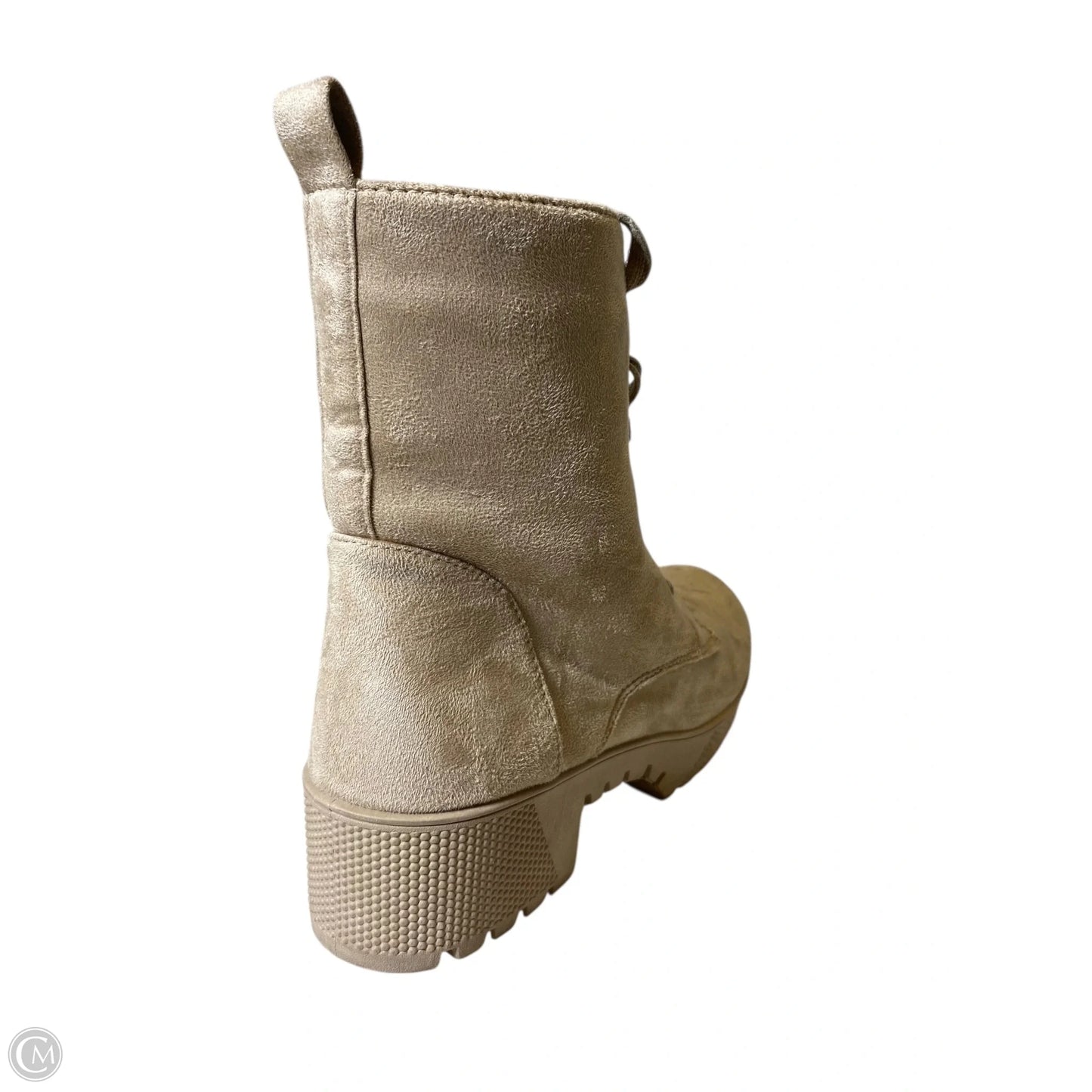 Boots Mid-calf Heels By Chinese Laundry In Beige, Size: 9