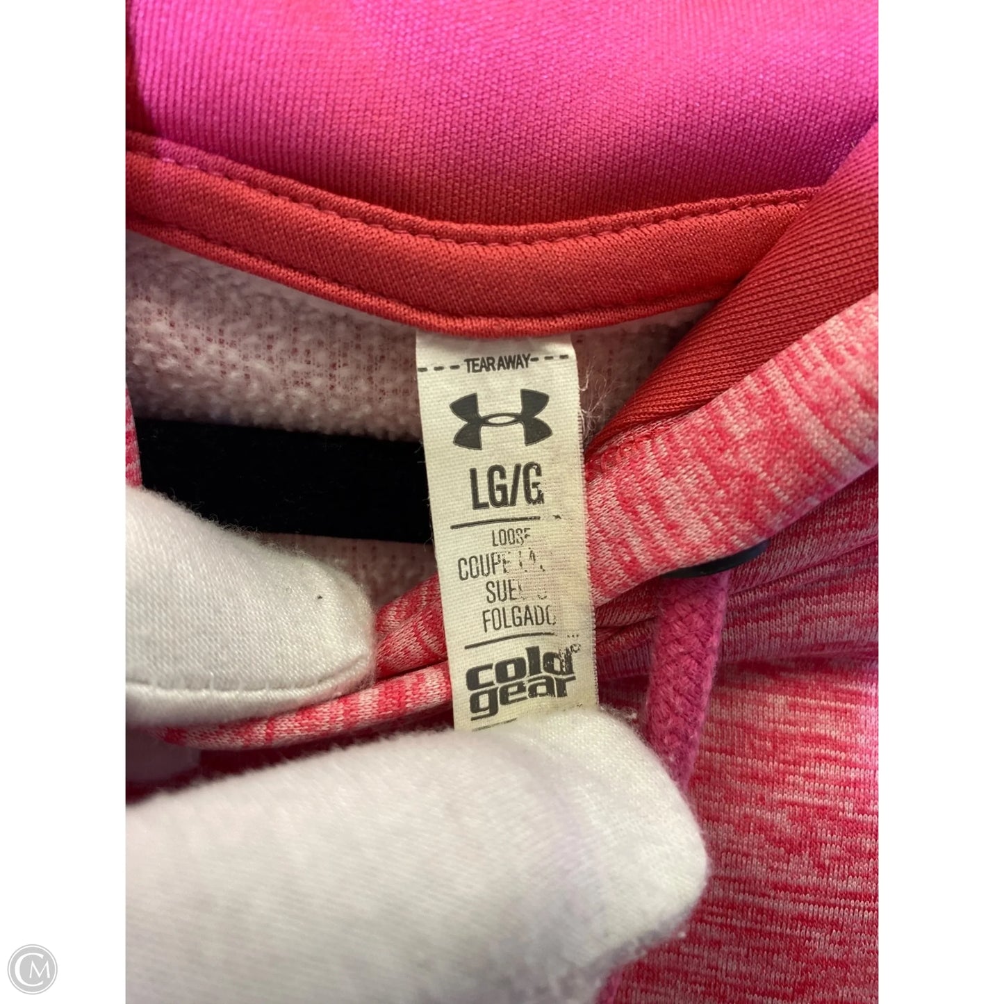 Athletic Sweatshirt Hoodie By Under Armour In Pink, Size: L