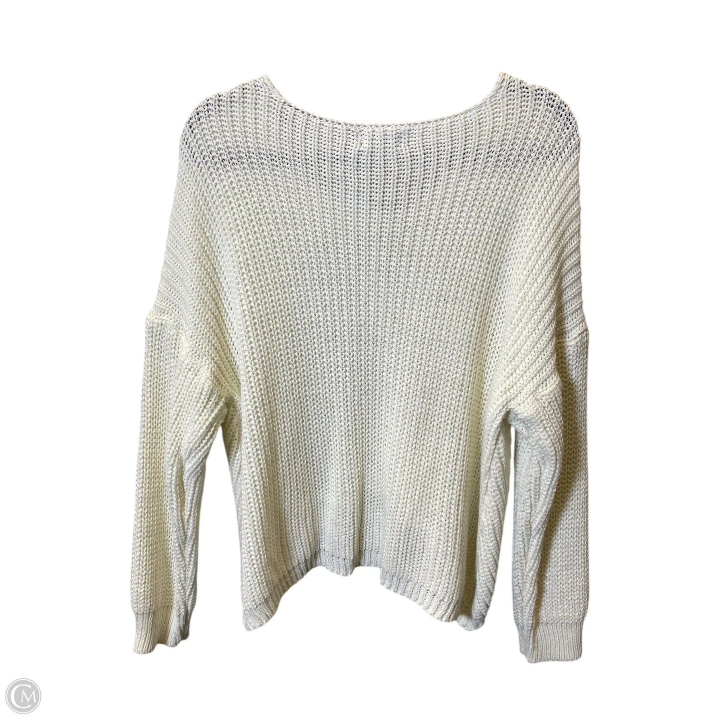 Sweater By Clothes Mentor In White, Size: L