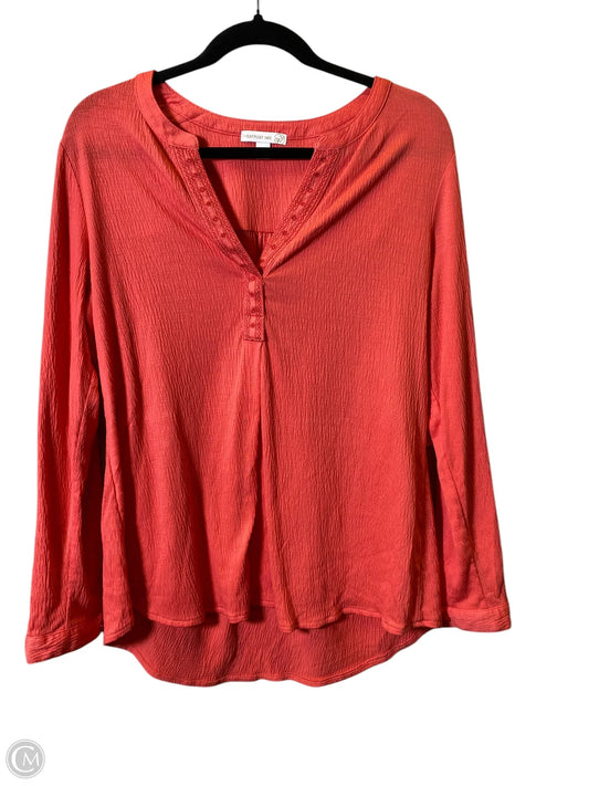 Top Long Sleeve By Westport In Orange, Size: Xl