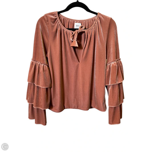 Blouse Designer By Misa In Peach, Size: S