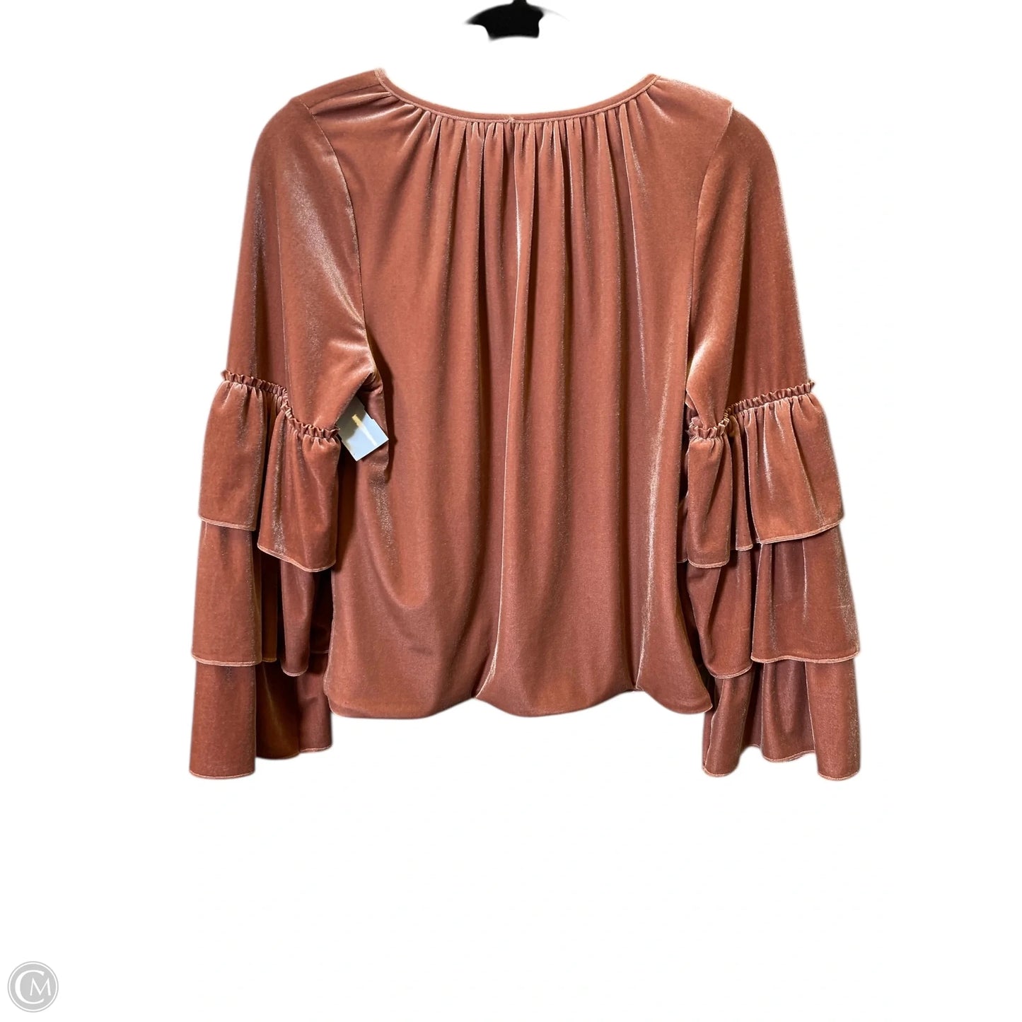 Blouse Designer By Misa In Peach, Size: S