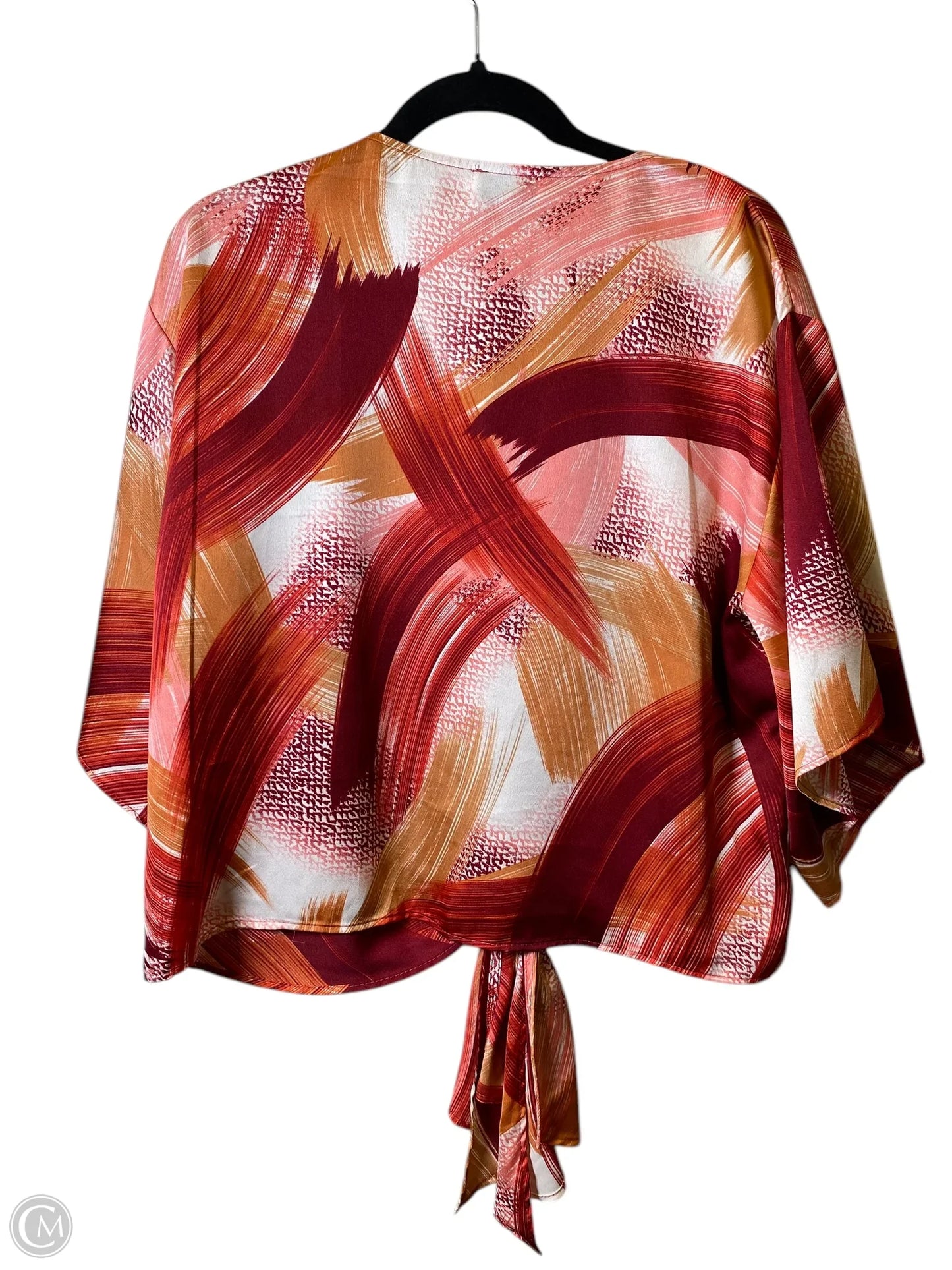 Top Short Sleeve By Adrienne Vittadini In Multi-colored, Size: M