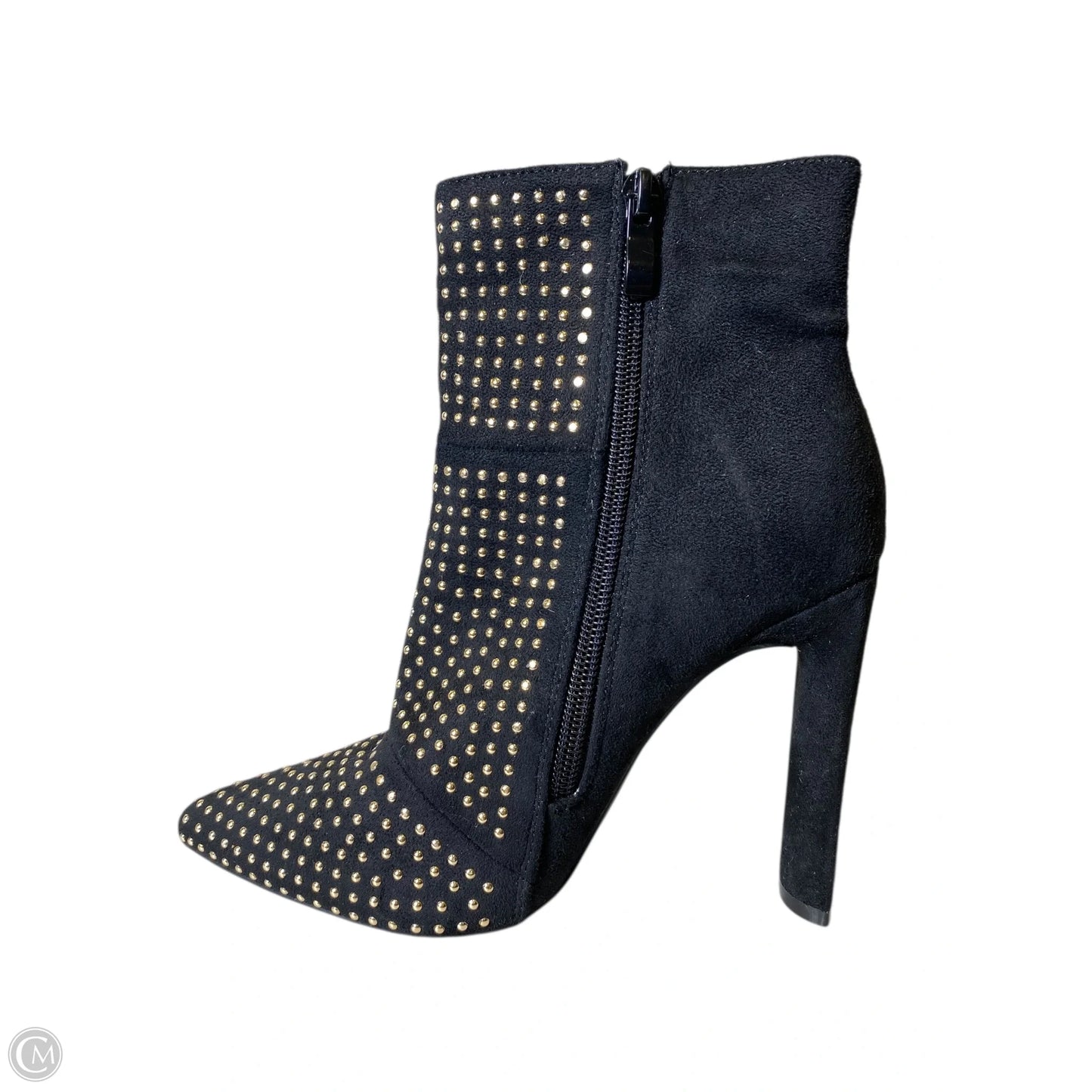 Boots Ankle Heels By Windsor In Black & Gold, Size: 6