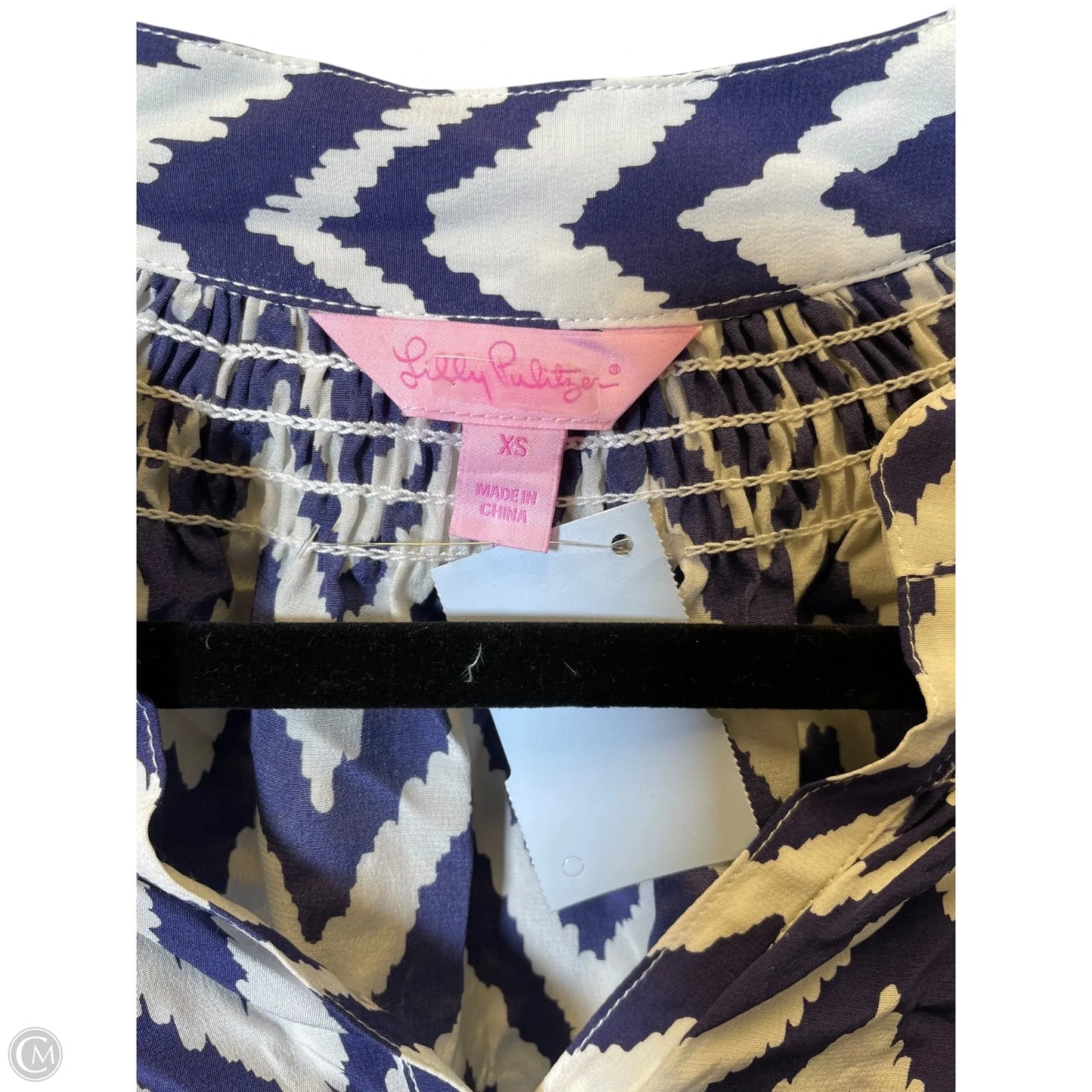 Blouse Designer By Lilly Pulitzer In Purple & White, Size: Xs