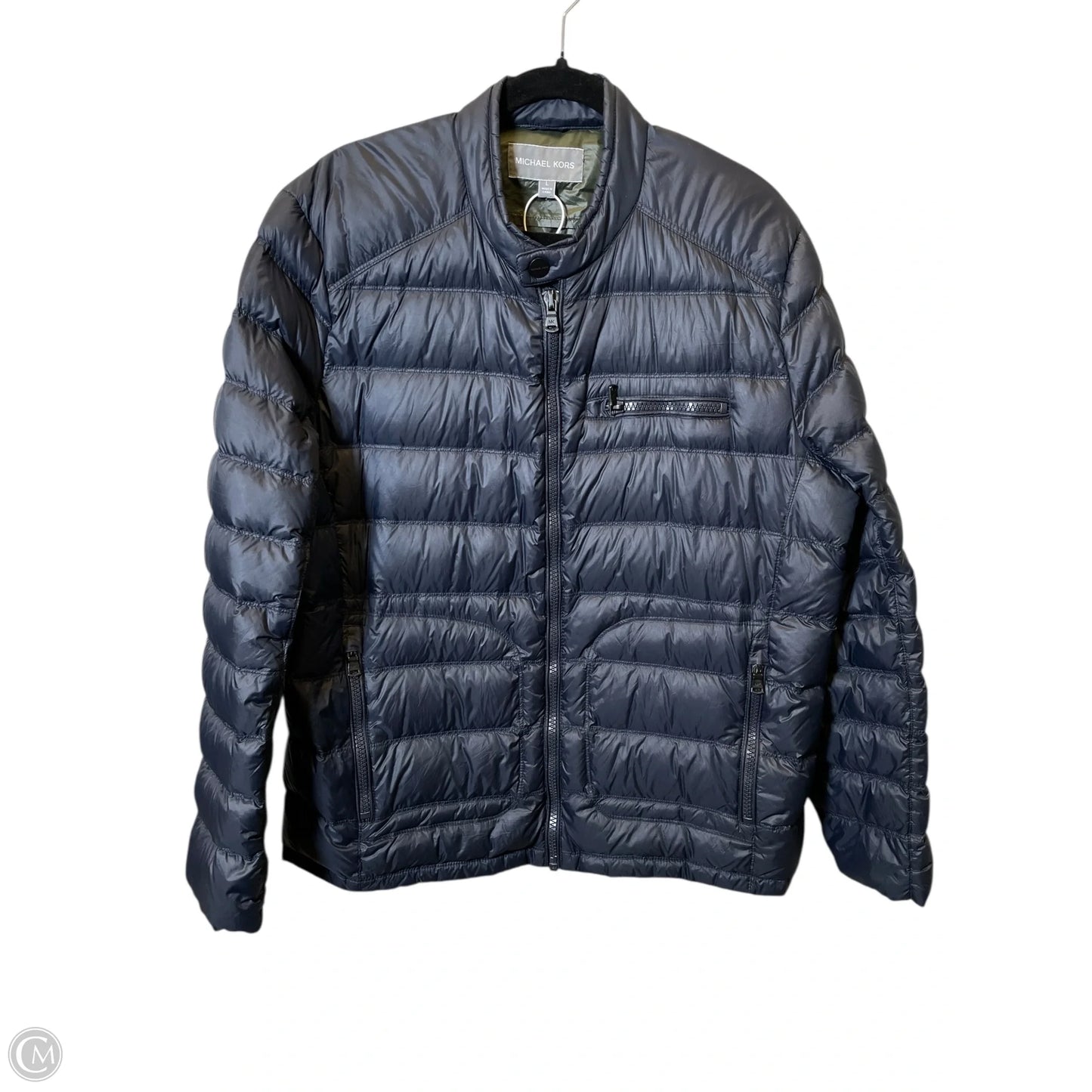 Jacket Designer By Michael Kors In Navy, Size: L