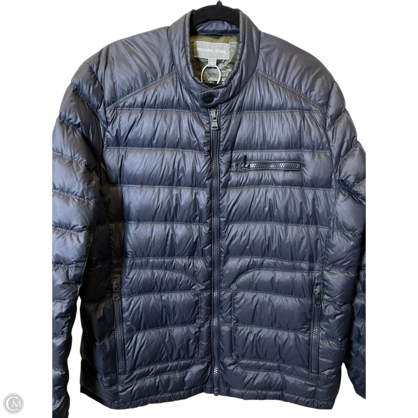 Jacket Designer By Michael Kors In Navy, Size: L