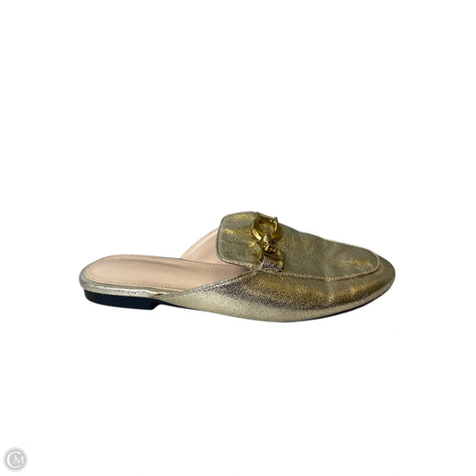 Shoes Flats By Clothes Mentor In Gold, Size: 6.5