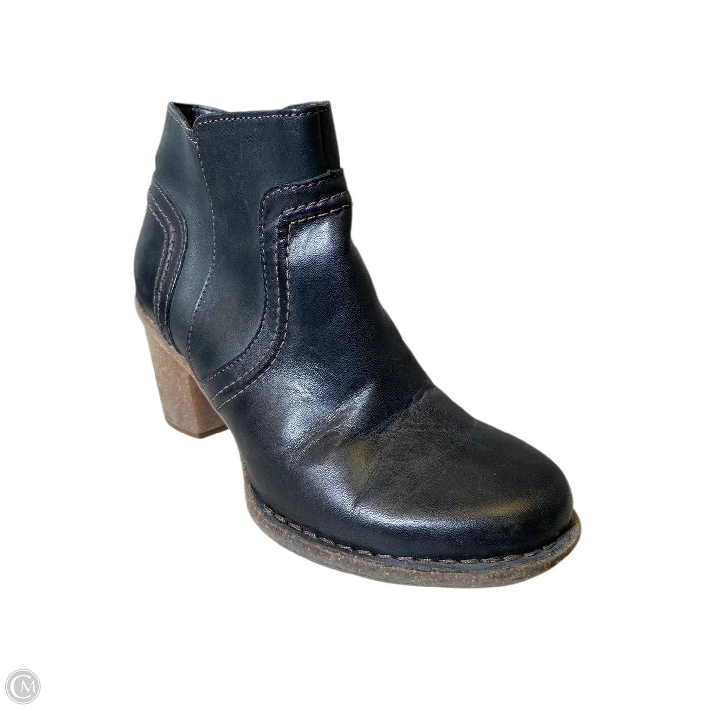 Boots Ankle Heels By Clarks In Black, Size: 6.5
