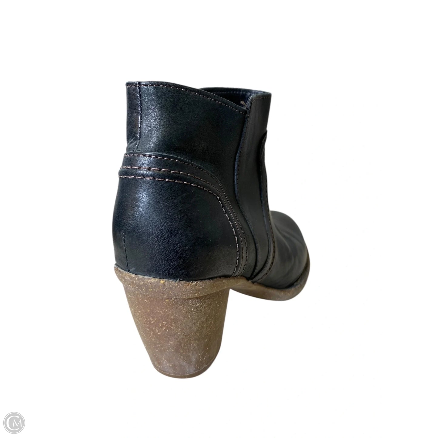 Boots Ankle Heels By Clarks In Black, Size: 6.5