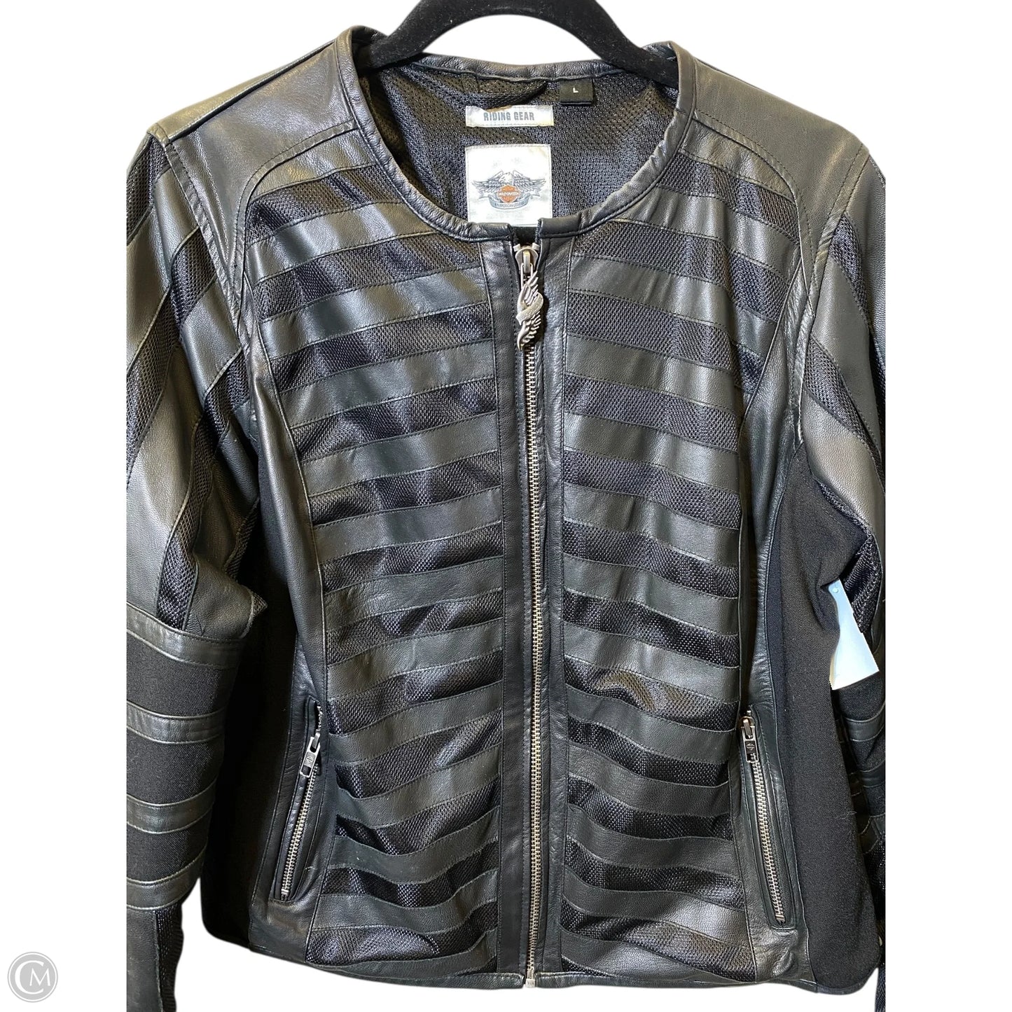 Jacket Leather By Harley Davidson In Black, Size: L