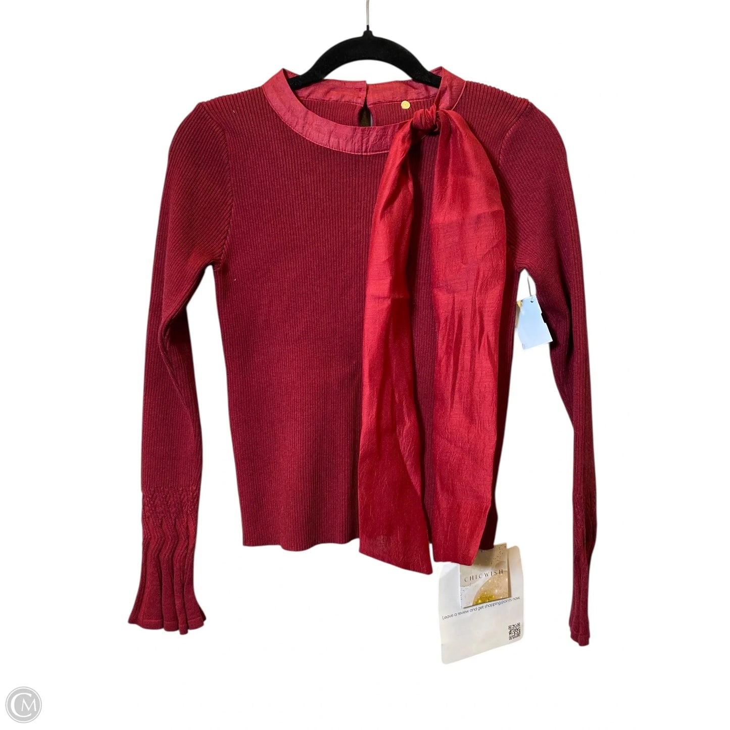 Top Long Sleeve By Chicwish In Red, Size: L