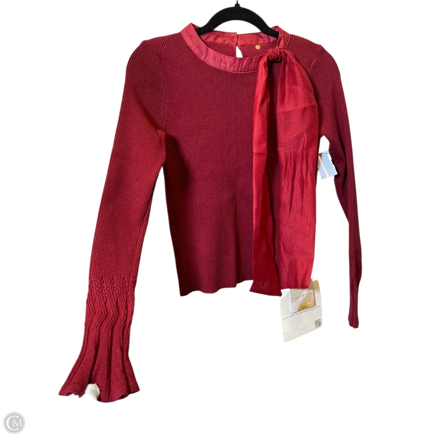 Top Long Sleeve By Chicwish In Red, Size: L