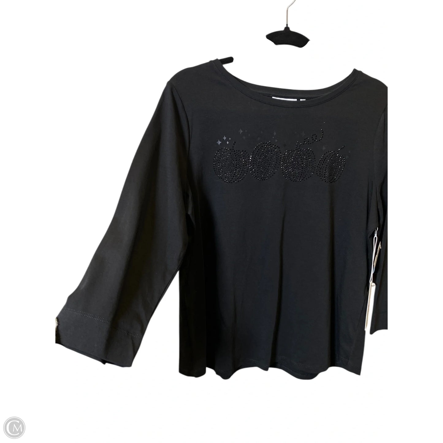 Top Long Sleeve By Chicos In Black, Size: L