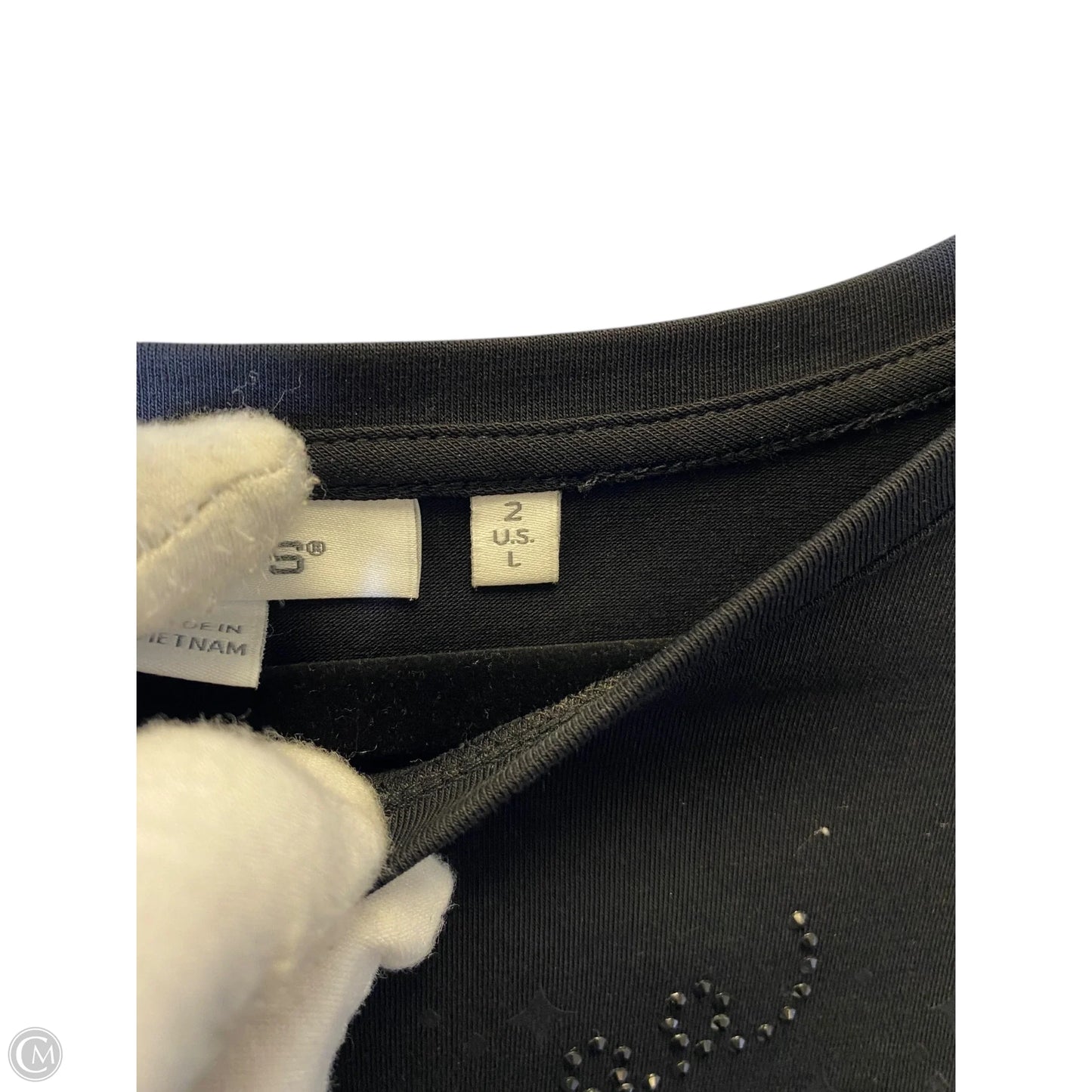 Top Long Sleeve By Chicos In Black, Size: L