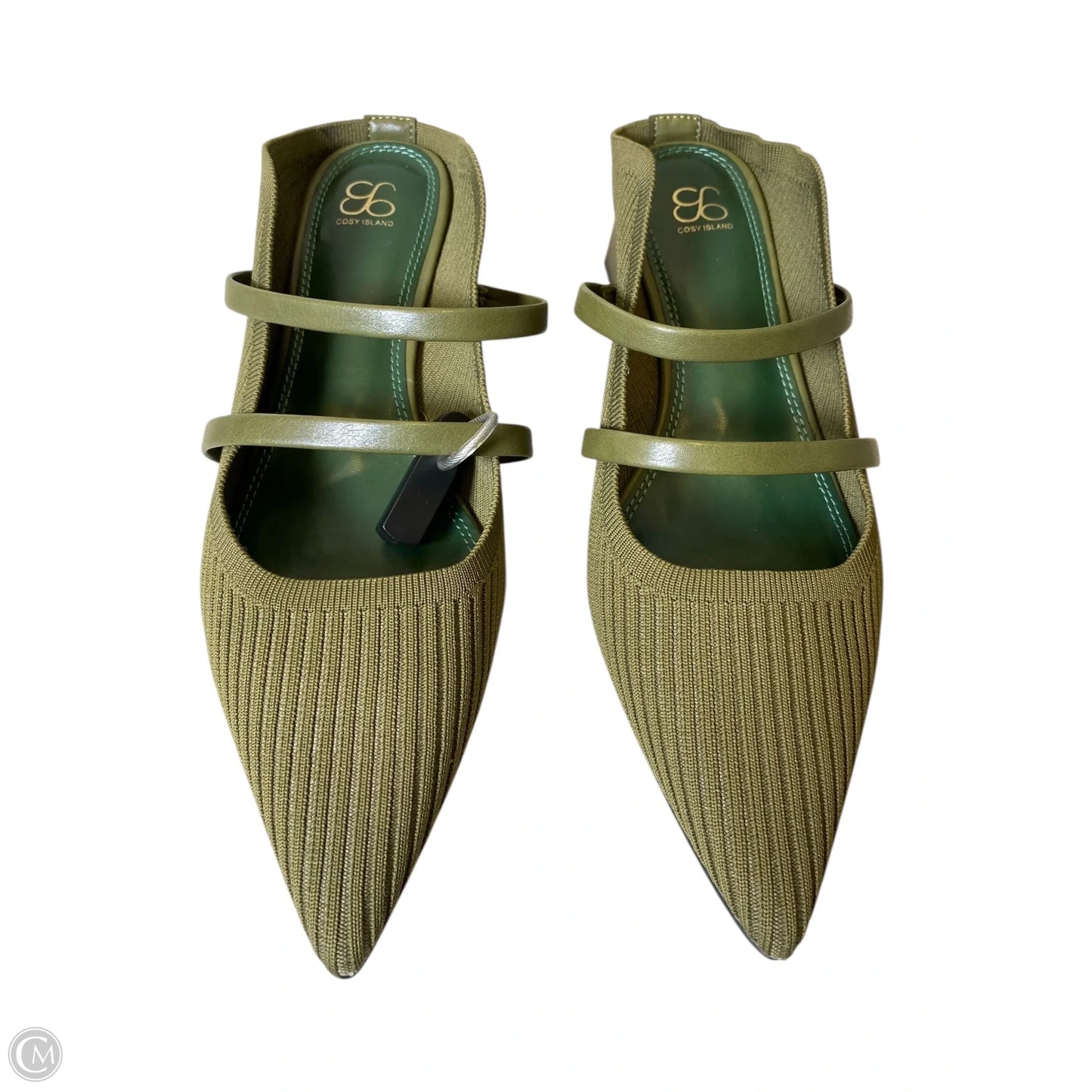 Sandals Heels Block By Clothes Mentor In Green, Size: 9