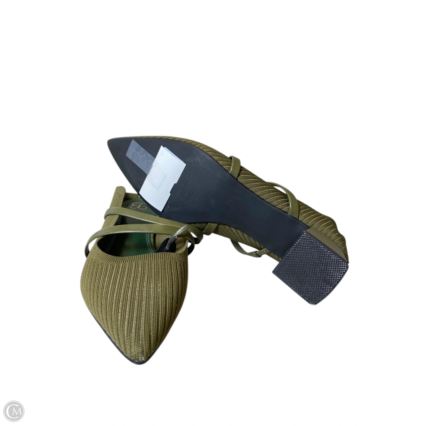 Sandals Heels Block By Clothes Mentor In Green, Size: 9