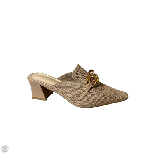 Shoes Heels Block By Clothes Mentor In Tan, Size: 9