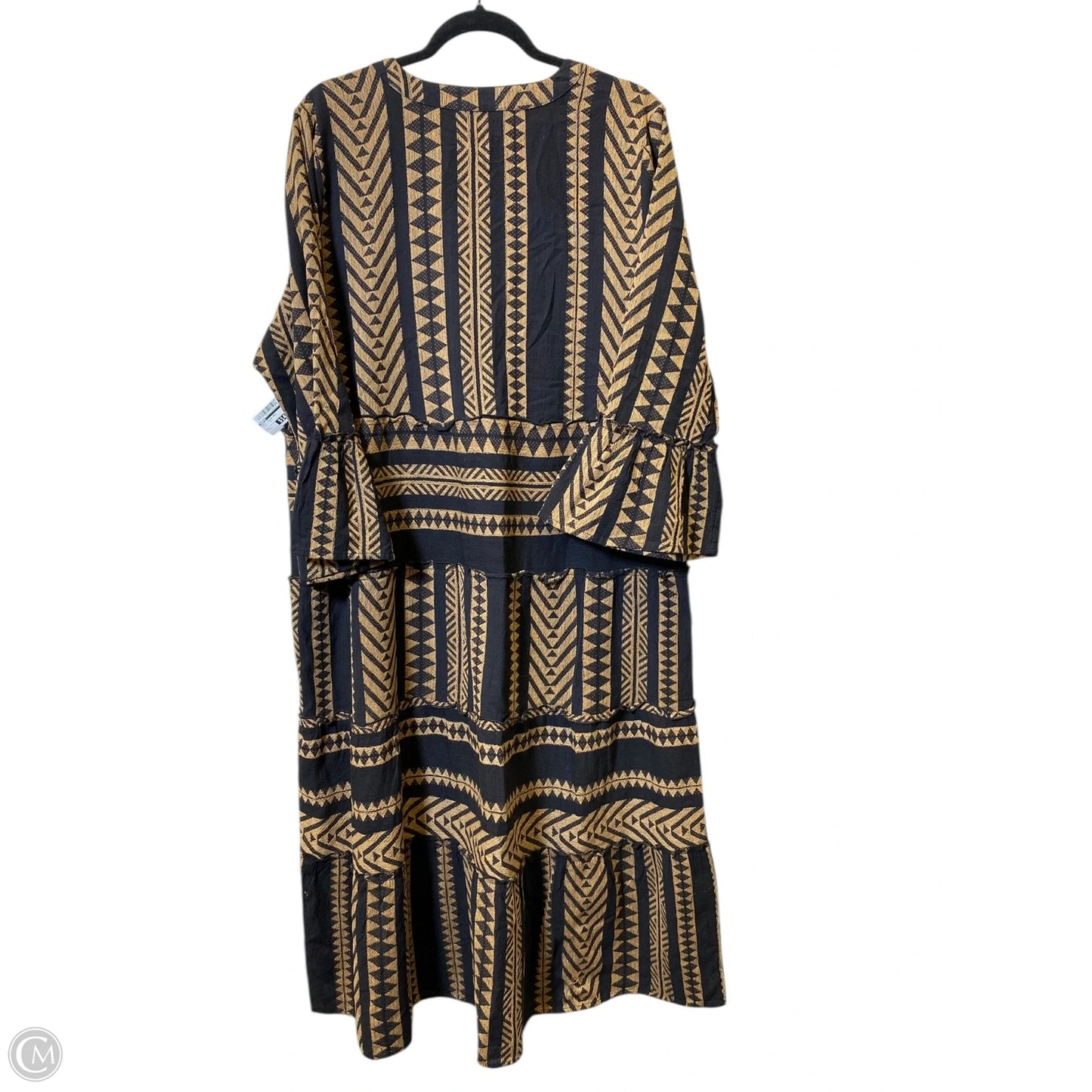 Dress Casual Maxi By Mudpie In Black & Tan, Size: L