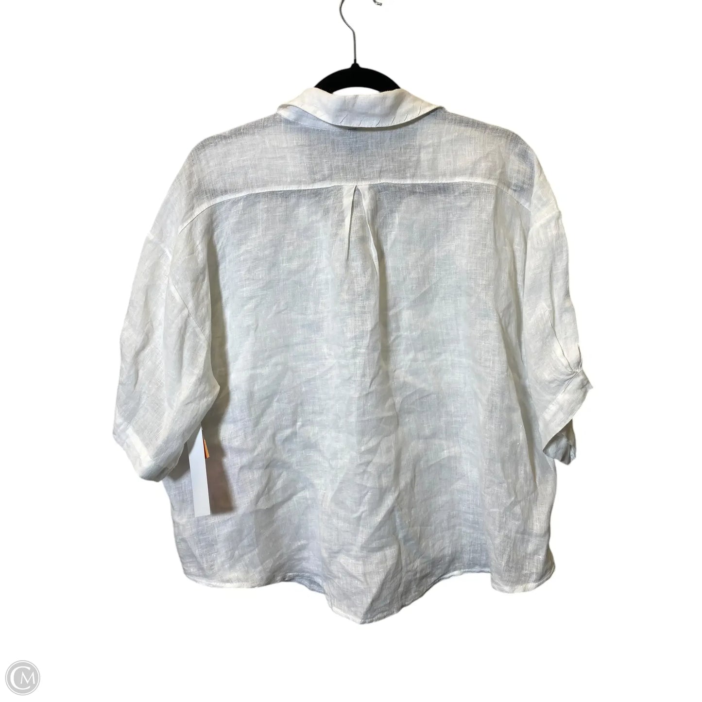 Top Short Sleeve By Clothes Mentor In White, Size: M