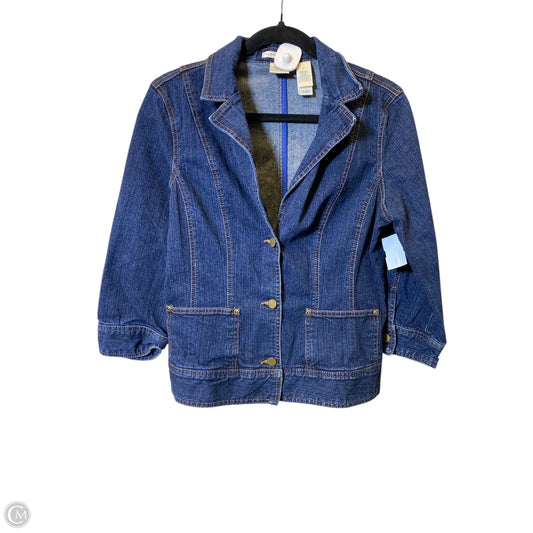 Jacket Denim By Emma James In Blue Denim, Size: 8