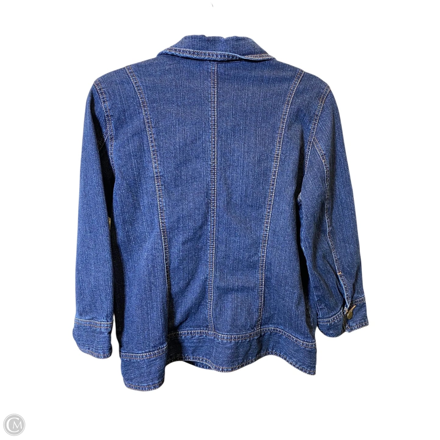 Jacket Denim By Emma James In Blue Denim, Size: 8