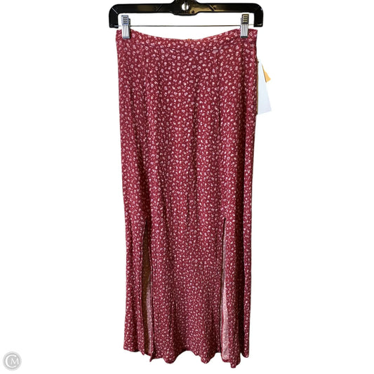 Skirt Maxi By American Eagle In Maroon, Size: Xs