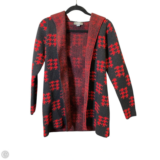Cardigan By Belldini In Black & Red, Size: M