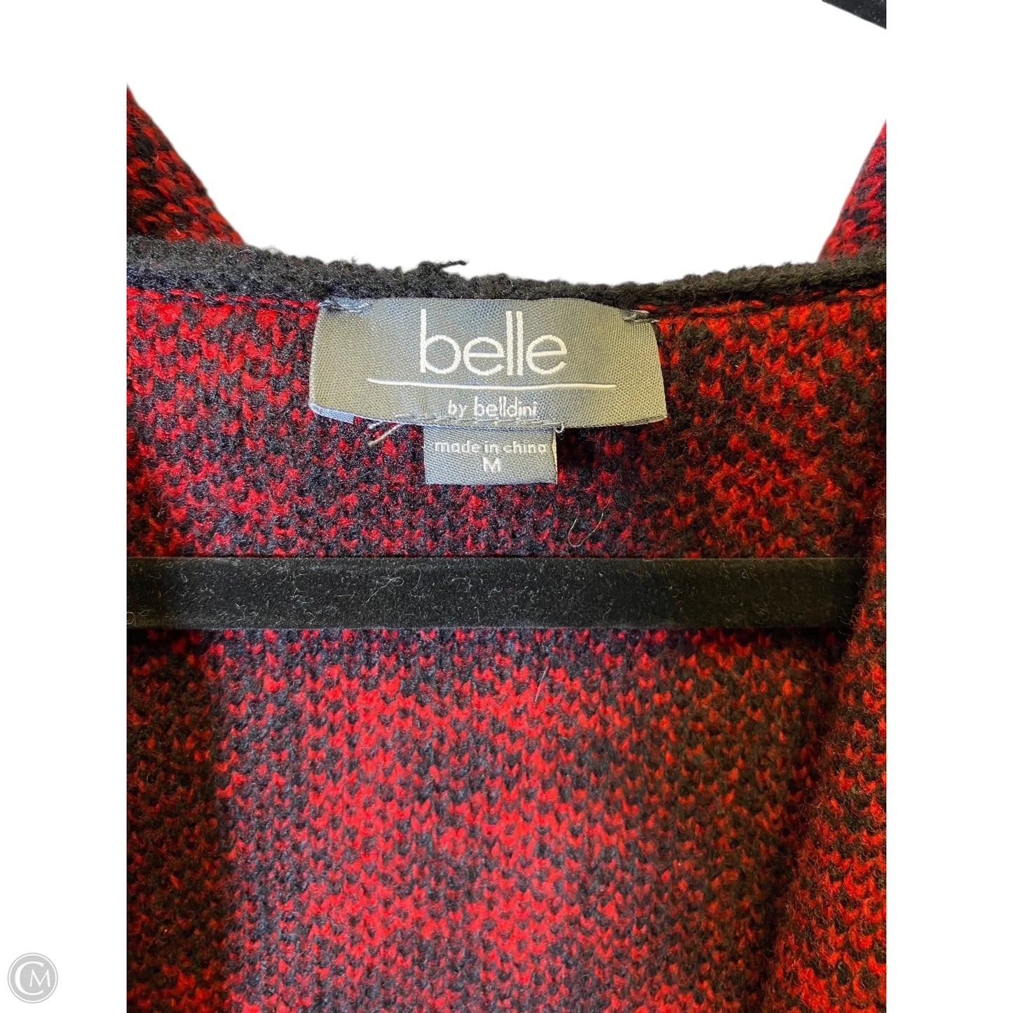 Cardigan By Belldini In Black & Red, Size: M