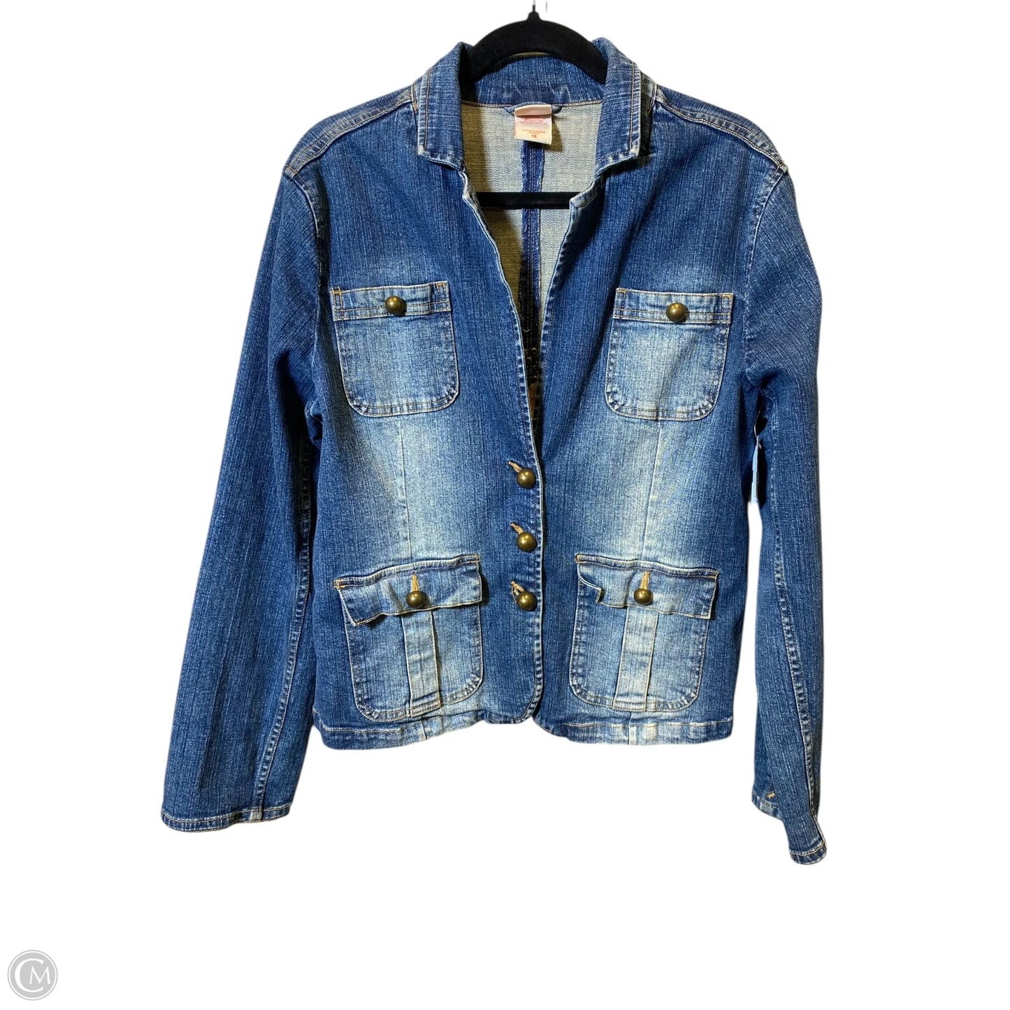 Jacket Denim By Faded Glory In Blue Denim, Size: 16