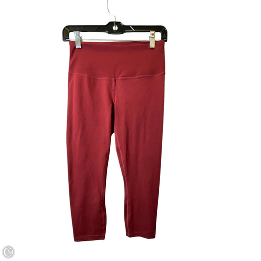 Athletic Leggings By Yogalicious In Maroon, Size: S