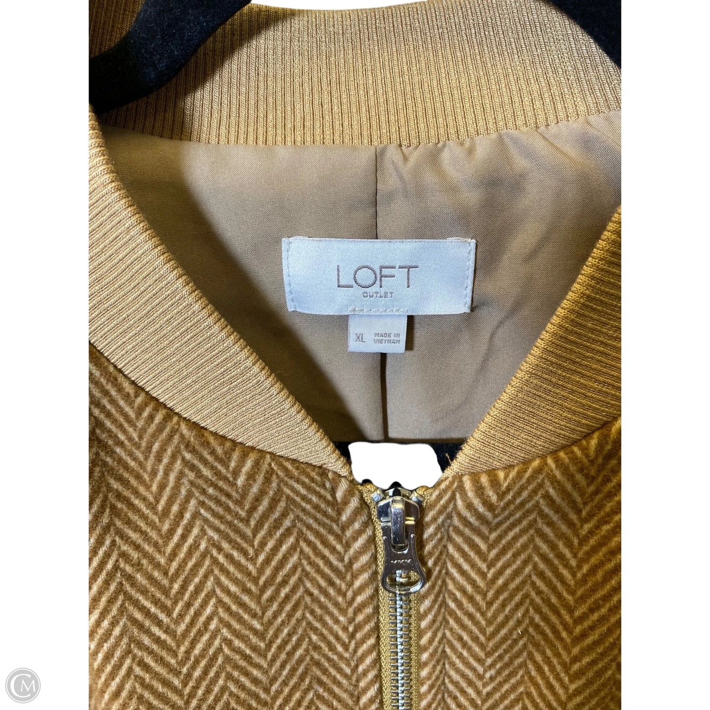 Jacket Puffer & Quilted By Loft In Brown, Size: Xl