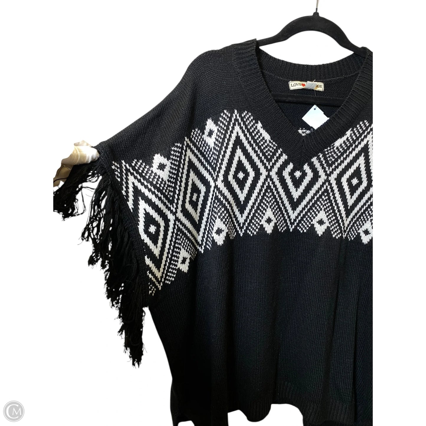 Sweater By Clothes Mentor In Black & White, Size: 1x