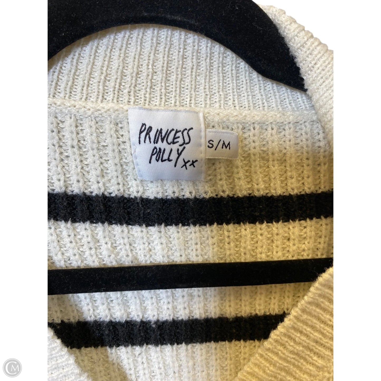 Sweater By Princess Polly In Black & White, Size: M