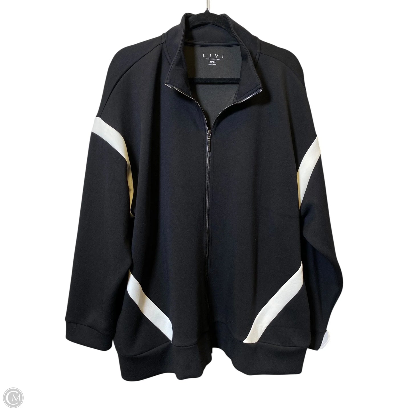 Athletic Jacket By Lane Bryant In Black & White, Size: 3x