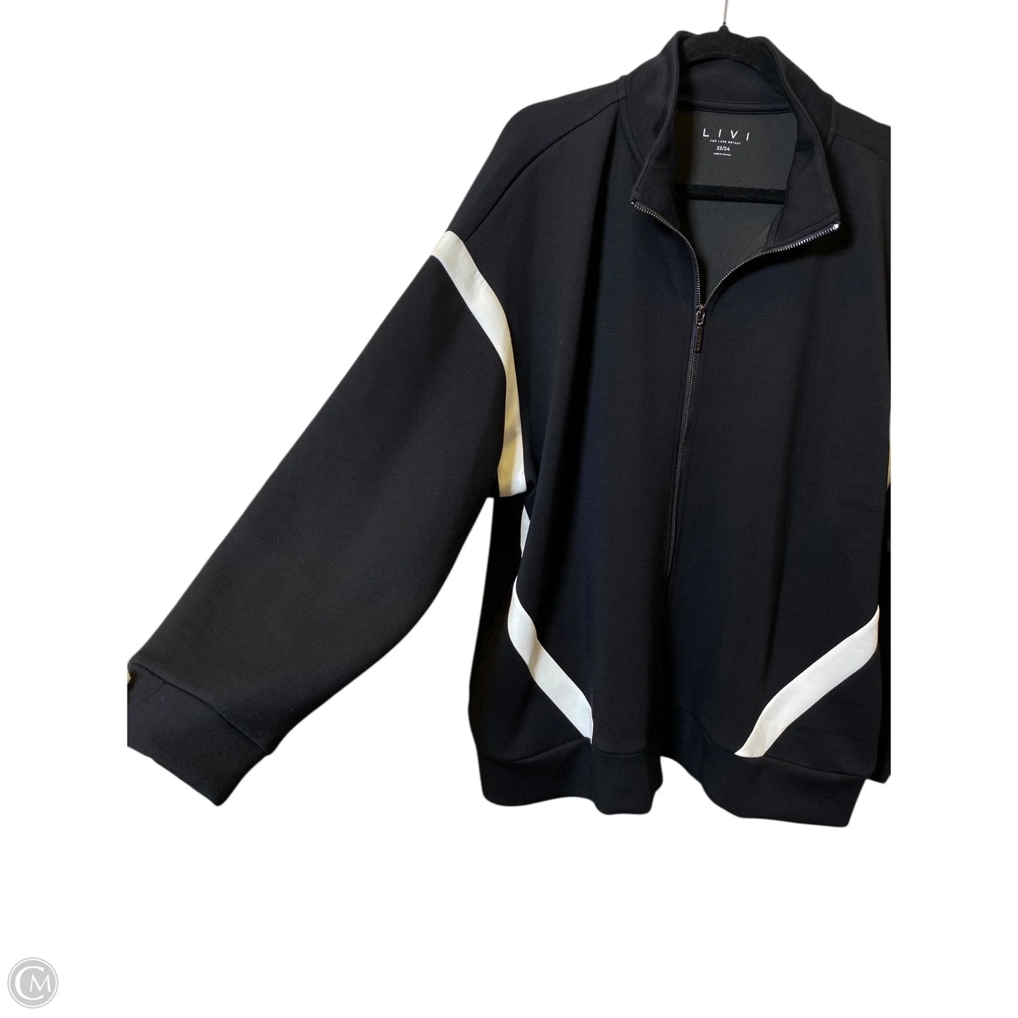 Athletic Jacket By Lane Bryant In Black & White, Size: 3x