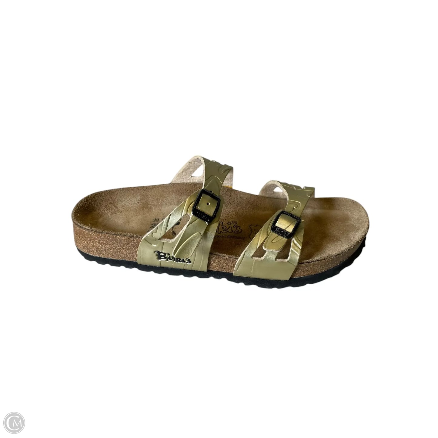 Sandals Flats By Birkenstock In Gold, Size: 8.5