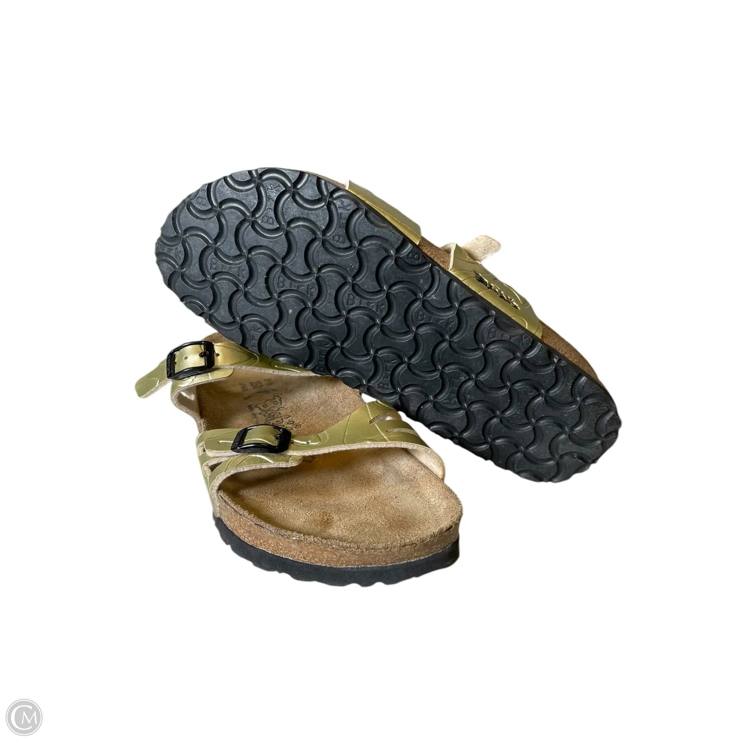 Sandals Flats By Birkenstock In Gold, Size: 8.5