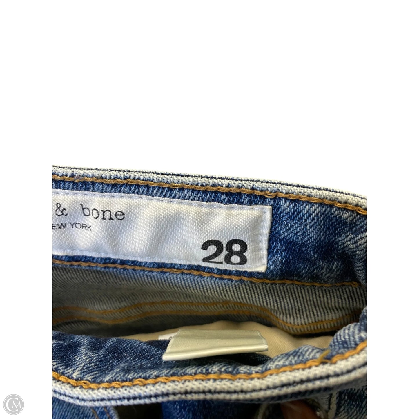 Jeans Straight By Rag And Bone In Blue Denim, Size: 6