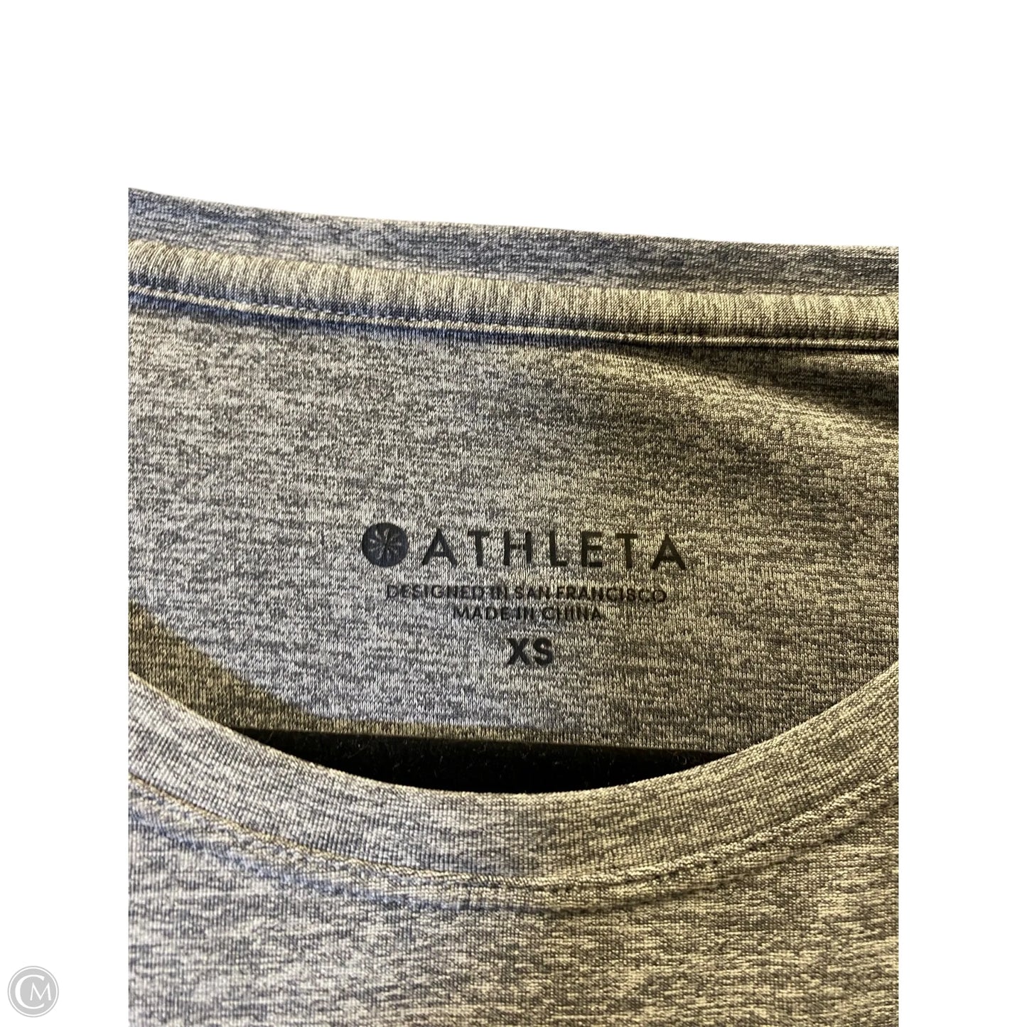 Athletic Top Short Sleeve By Athleta In Grey, Size: Xs