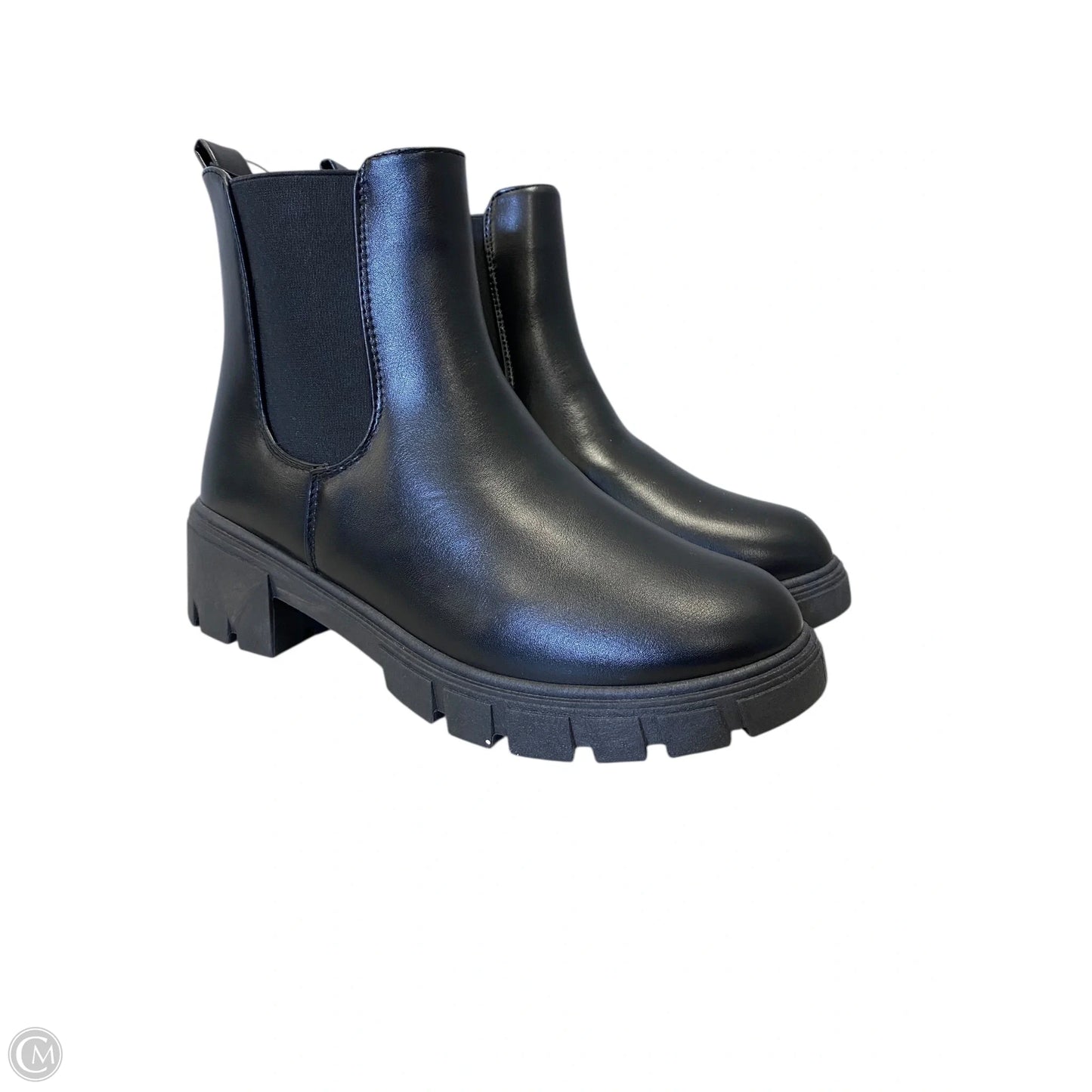 Boots Mid-calf Heels By Clothes Mentor In Black, Size: 9