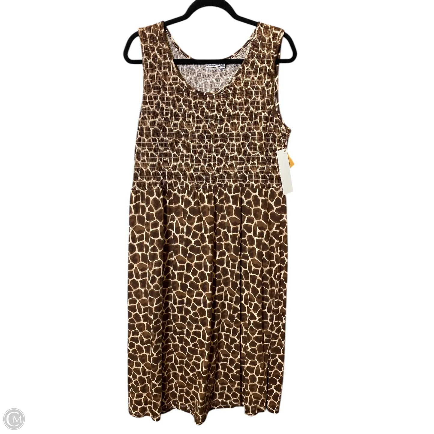 Dress Casual Short By Croft And Barrow In Brown & Cream, Size: Xl