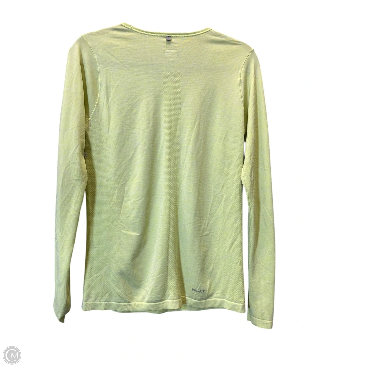 Athletic Top Long Sleeve Crewneck By Nike In Green, Size: M