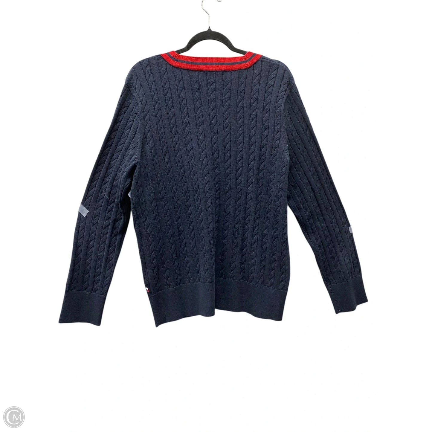 Sweater By Tommy Hilfiger In Blue & Red, Size: Xl