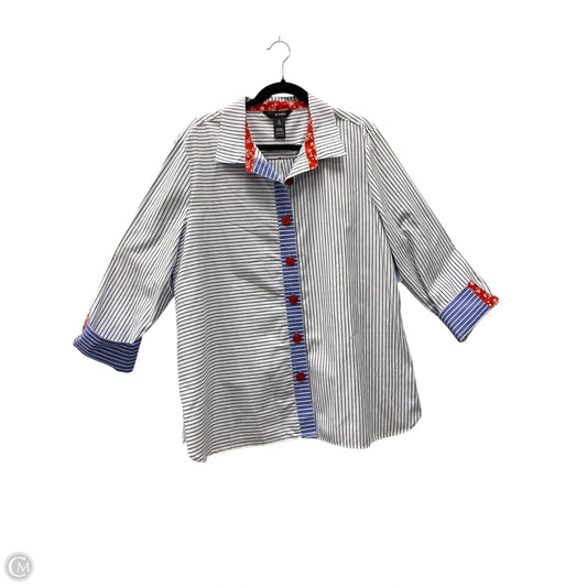 Top Long Sleeve By Ali Miles In Multi-colored, Size: Xl