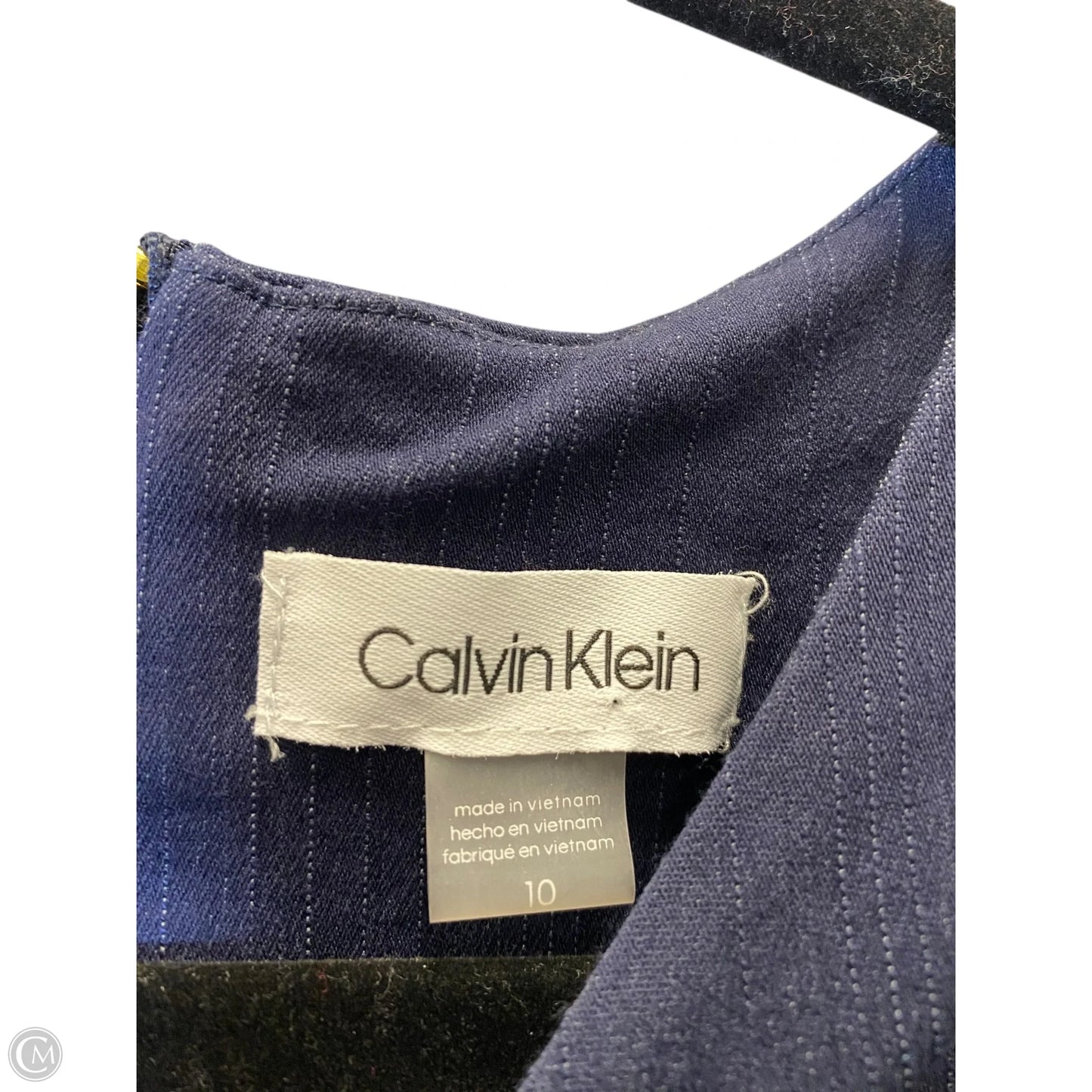 Dress Casual Short By Calvin Klein In Blue Denim, Size: M
