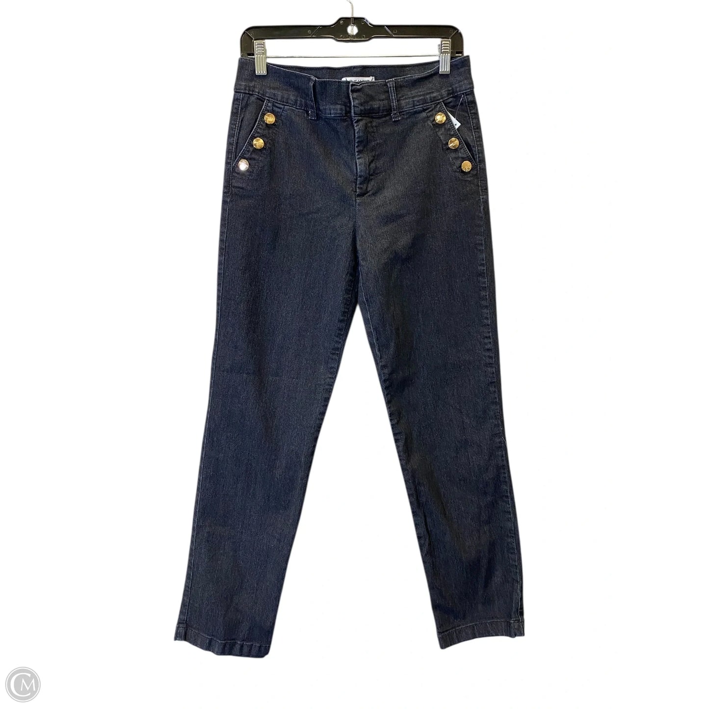Jeans Straight By Nine West In Blue Denim, Size: 4